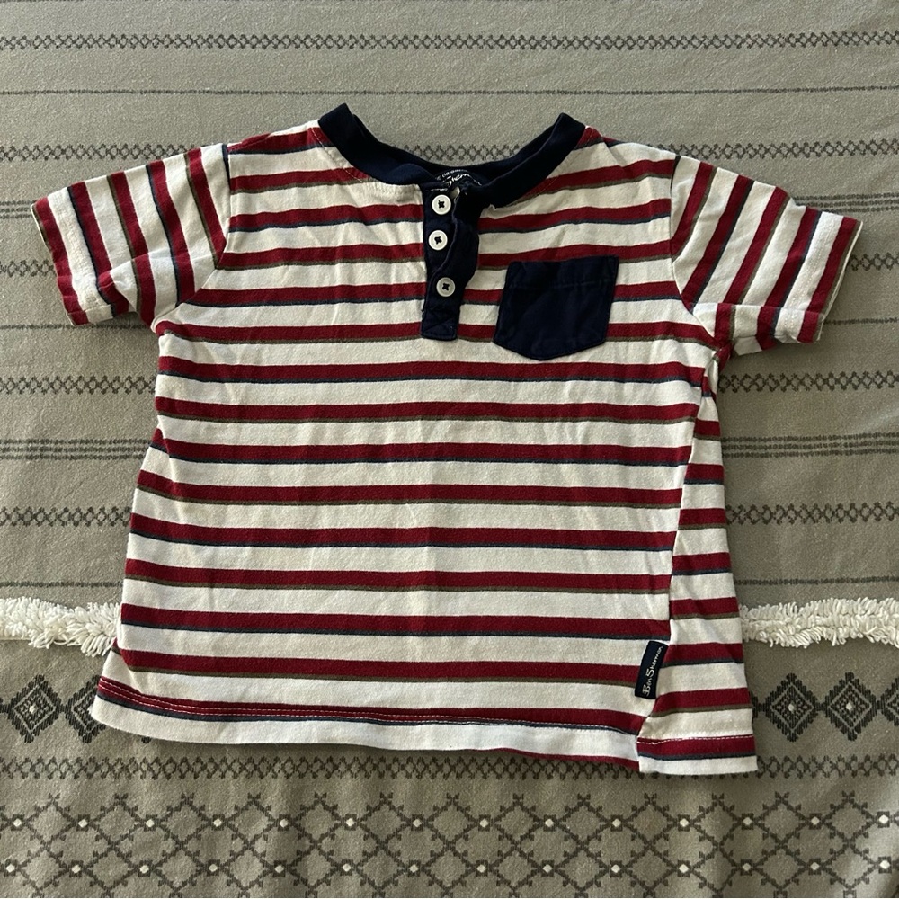 striped toddler henley tee